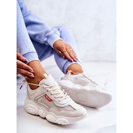 Sneakers Da Donna Scarpe Sportive Con Maglia Sallis Beige 1