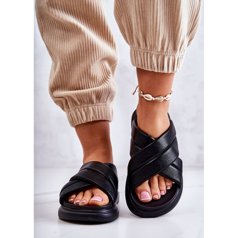 Ciabatte da donna in pelle La.Fi nere Silla nero 2