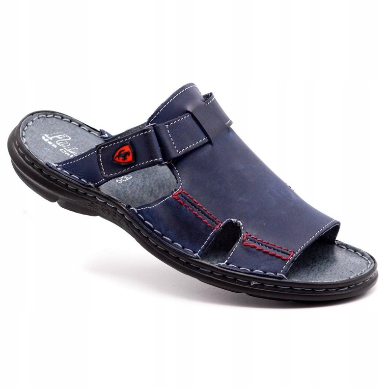 Polbut Pantofole da uomo 356 blu navy 2