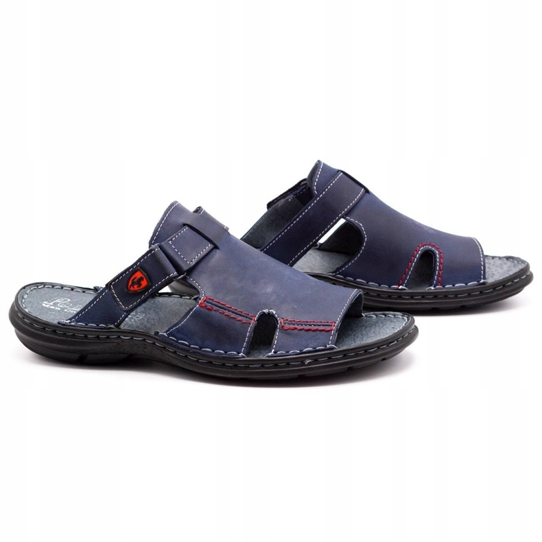 Polbut Pantofole da uomo 356 blu navy 4