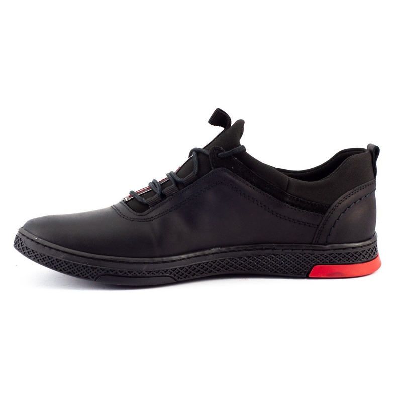 Polbut Scarpe da uomo casual nere in pelle K24 nero 3