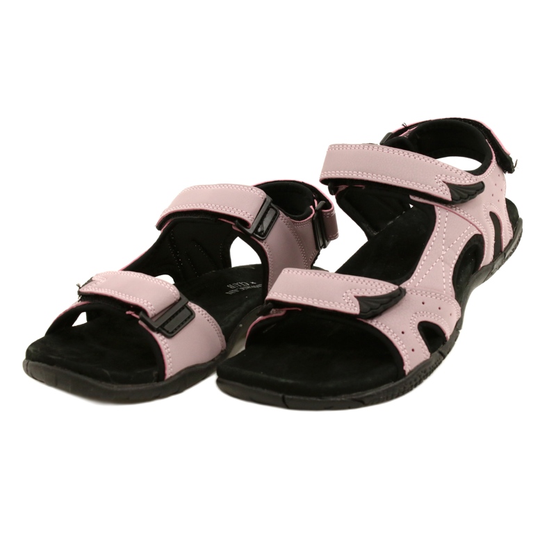 Sandali American Club HL53/22 con inserto in pelle Lt.Purple viola rosa 2