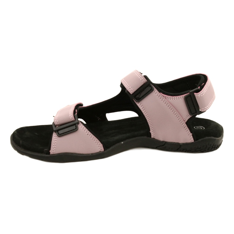 Sandali American Club HL53/22 con inserto in pelle Lt.Purple viola rosa 1