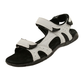 Sandali American Club HL53/22 con inserto in pelle LT.Grigio 3