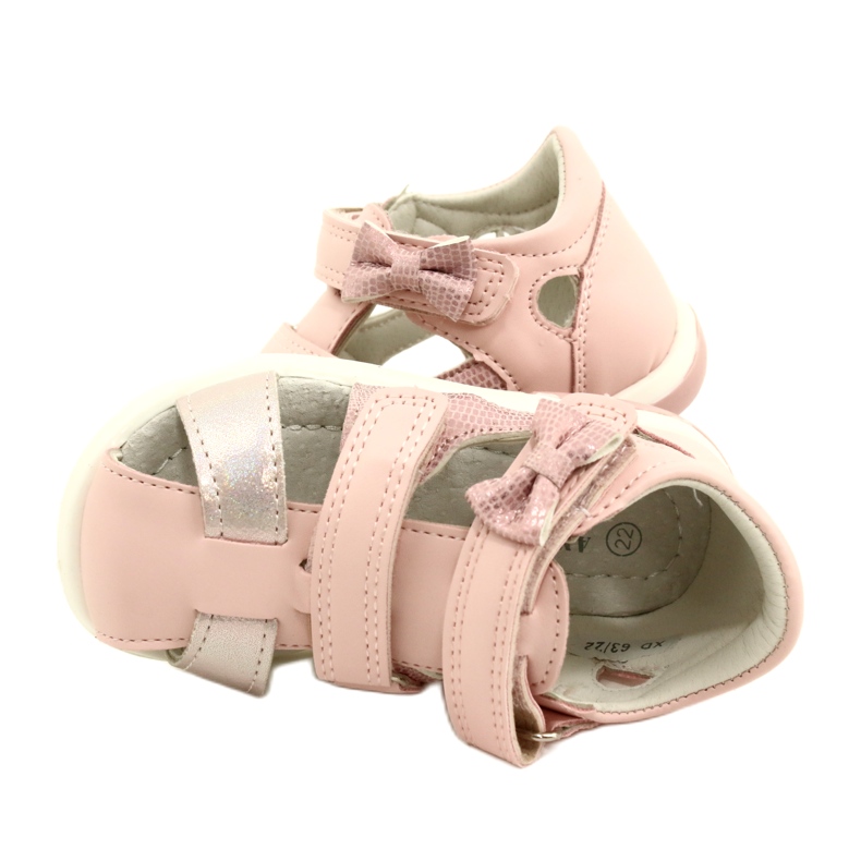 Sandali con fiocco bambina American Club XD63/22 colore rosa 4