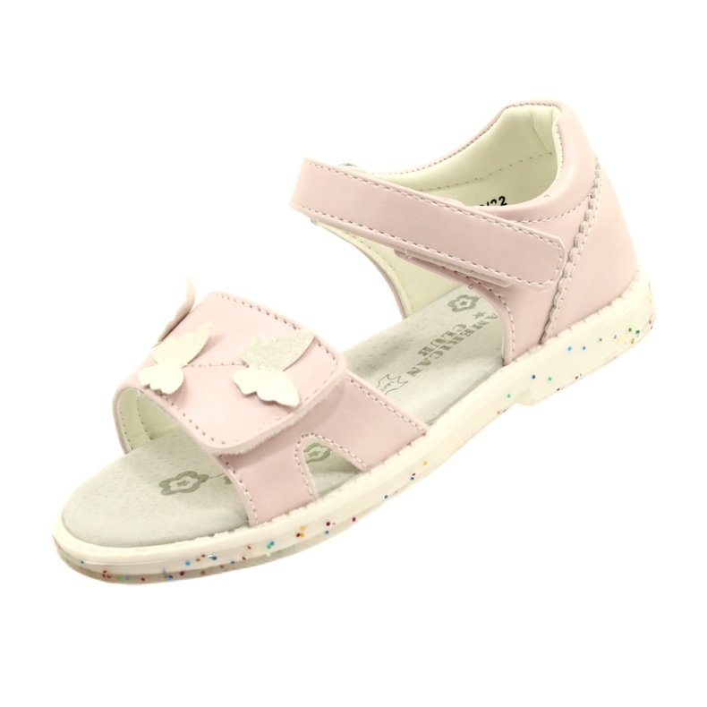 Sandali da bambina Farfalle American Club XD58/22 Rosa 3