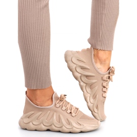 Calzature sportive a calzino Band Khaki beige 1