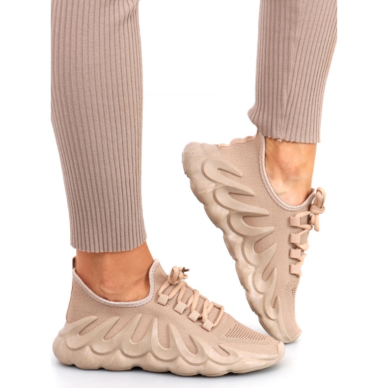 Calzature sportive a calzino Band Khaki beige 1
