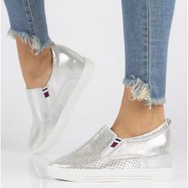 Scarpe in pelle Filippo DP1356/22 Si argento d'argento 1