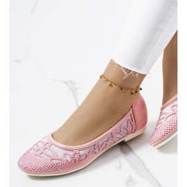 Ballerine rosa con decorazioni Charla traforate 1