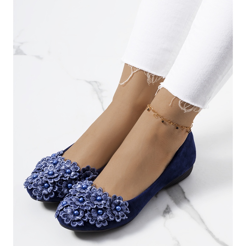 Ballerine da donna Cremin blu navy 2