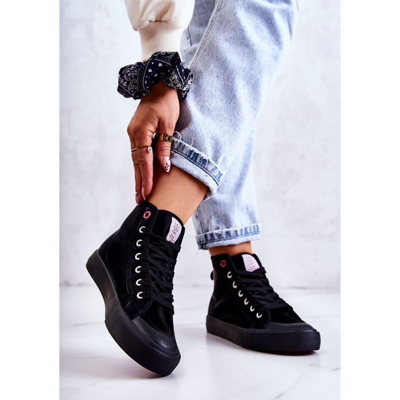 Sneakers Alte Da Donna Cross Jeans JJ2R4055C Nere nero 2