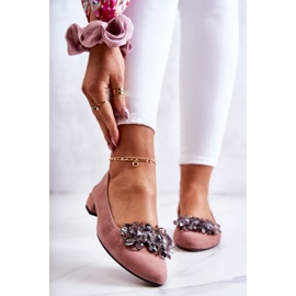 PA2 Ballerine In Camoscio Con Decoro Loretta Rosa 1