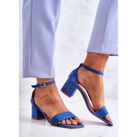 Vinceza Sandali In Pelle Scamosciata Alla Moda Su Una Barra Di Rovena Blu 2