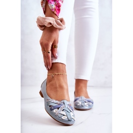 Ballerine da donna in pelle Maciejka 01358-34 Azzurro blu 1