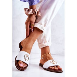 Ciabatte da donna in pelle Nicole 2735 Bianche bianco 2