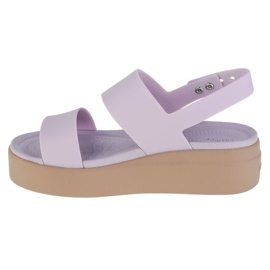 Sandali con zeppa bassi Crocs Brooklyn 206453-5PV viola 1
