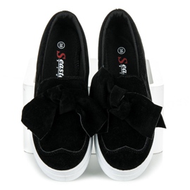 Seastar Sneakers in camoscio con fiocco nero 1