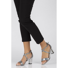 Filippo DS1276/22 Si sandali argento d'argento grigio 2