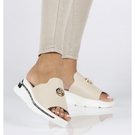 Ciabatte in pelle Filippo DK3872 / 22 Be beige 1