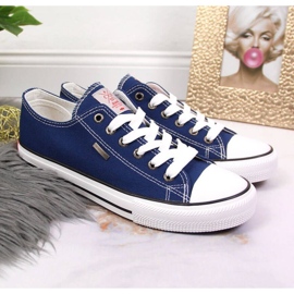 Sneakers basse Cross Jeans W JJ2R4012C in tessuto blu navy 2