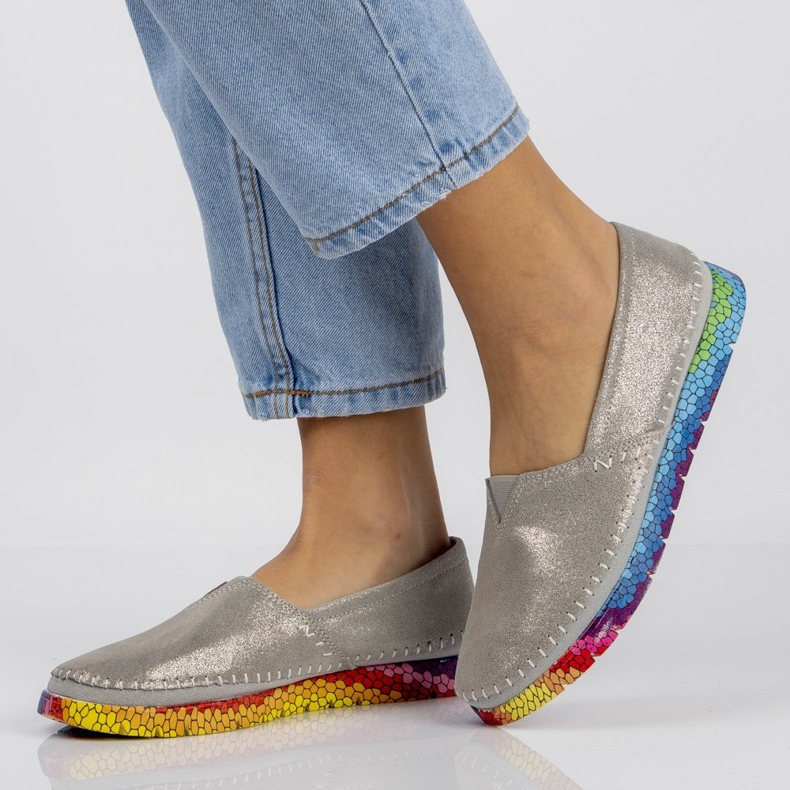 Scarpa in pelle Filippo DP1213/20 Si argento 2