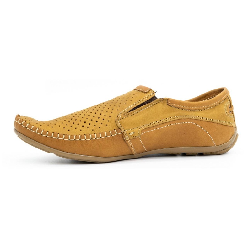 Olivier Mocassini da uomo in pelle 4206D rossi arancia 1