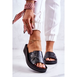 Vinceza Pantofole da donna alla moda con decorazione Holle nera nero 1