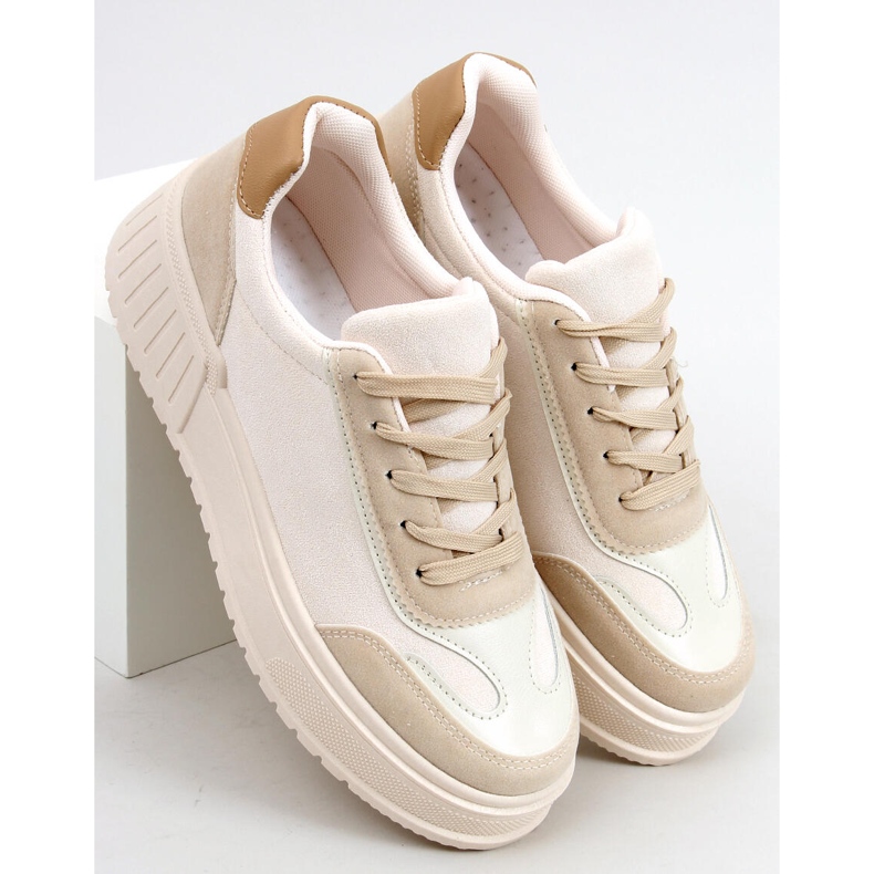 Sneakers con suola alta di Santi Beige 2