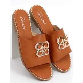 Ciabatte da donna Inday Camel marrone 1