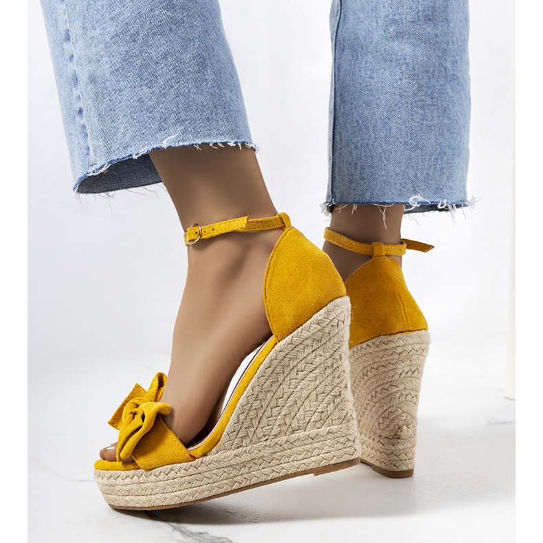 Espadrillas gialle sulla zeppa Terrace giallo 1