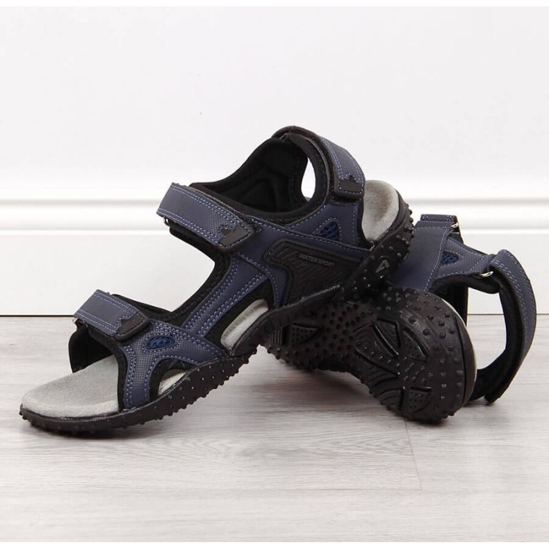 Sandali sportivi con velcro blu navy American Club W AM887B 2