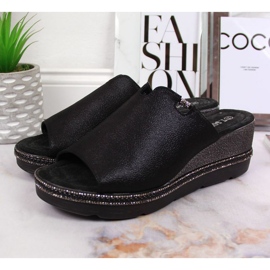 Ciabatte con zeppa T.Sokolski W SCA167A nere nero 2