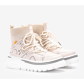 Sneakers Toler beige alte fino alla caviglia 1