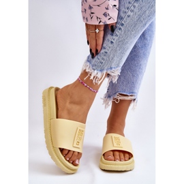 Pantofole da donna Big Star JJ274A305 gialle giallo 1