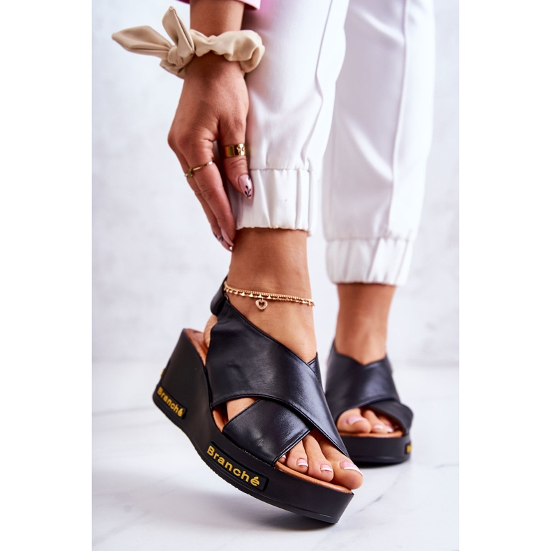Vinceza Sandali Da Donna Con Velcro Nero Stupore 1