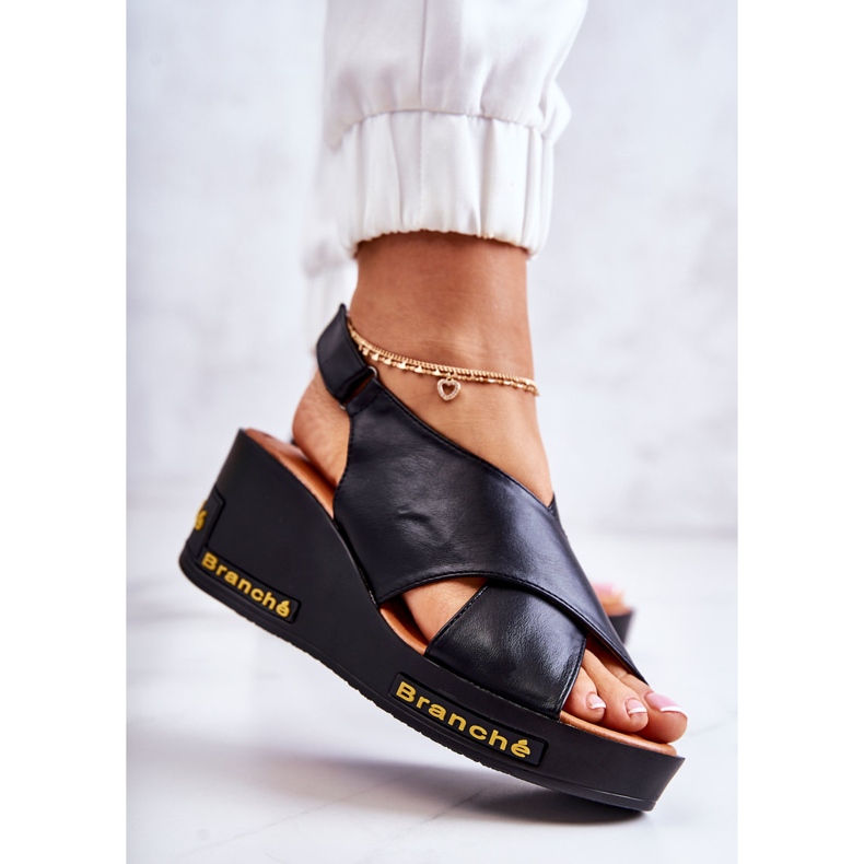 Vinceza Sandali Da Donna Con Velcro Nero Stupore 2