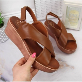 Sandali con zeppa marroni Filippo W PAW349B marrone 1