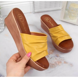 Ciabatte con zeppa Filippo W PAW354 gialle giallo 1