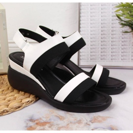Sandali con zeppa Sergio Leone W SK377B bianco bianca 2