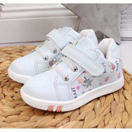 Scarpe sportive con velcro American Club Jr AM883B blu 2