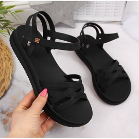 Sandali in gomma con velcro Zaxy W JJ285068 nero 1