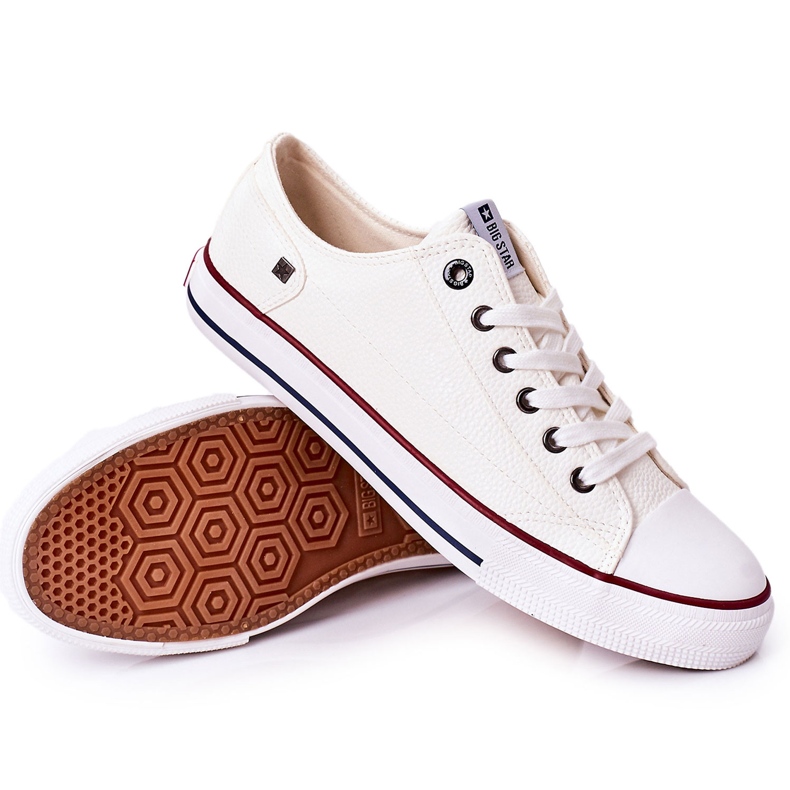 Sneakers da uomo in pelle Big Star II174001 Bianco bianca 4