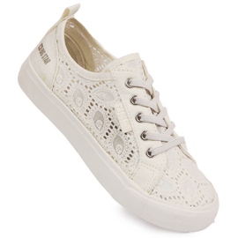 Sneakers Big Star in pizzo bianco W274925 2