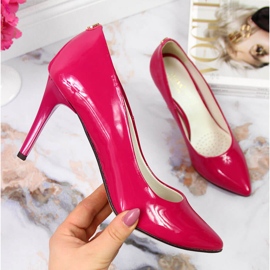 Décolleté su tacco a stiletto laccato fucsia Juma rosa 1