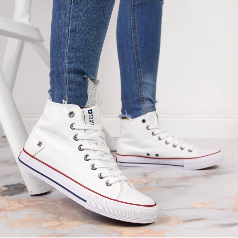 Sneakers alte bianche Big Star DD274332 bianca 1
