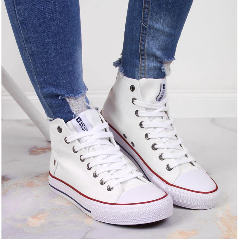 Sneakers alte bianche Big Star DD274332 bianca 2