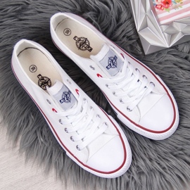 Sneakers basse bianche in tessuto NEWS bianco 2