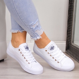 Sneakers basse da donna NEWS bianche bianco 1