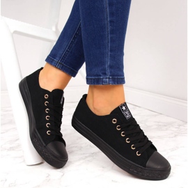 Sneakers basse da donna nere NEWS nero 1